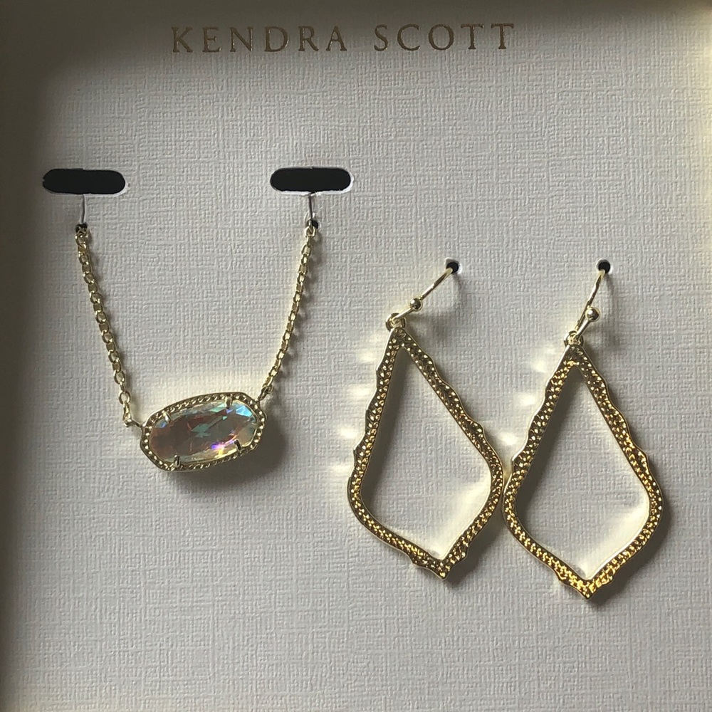 NWT Kendra Scott Limited Edition RARE Gift Set Elisa Sophia Yellow Gold Dichroic - Picture 9 of 16